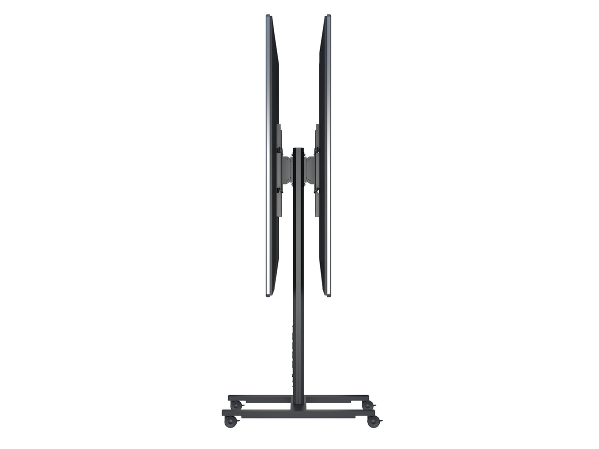 Multibrackets M 180 HD Back-to-Back Black Mobile Floor Stand for 55"-80" Screens | 7350073735983 Floor Stand Multibrackets