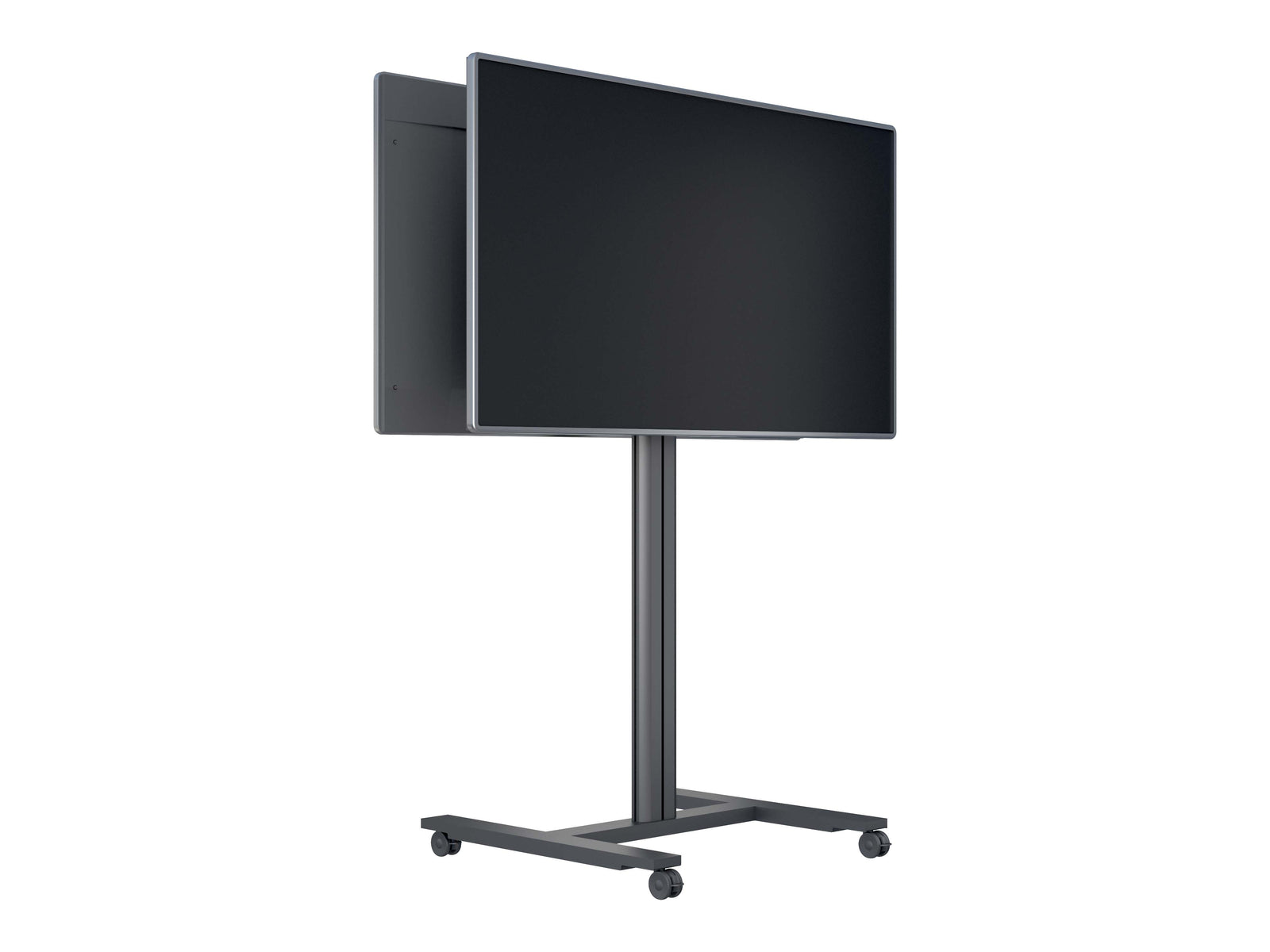 Multibrackets M 180 HD Back-to-Back Black Mobile Floor Stand for 55"-80" Screens | 7350073735983 Floor Stand Multibrackets