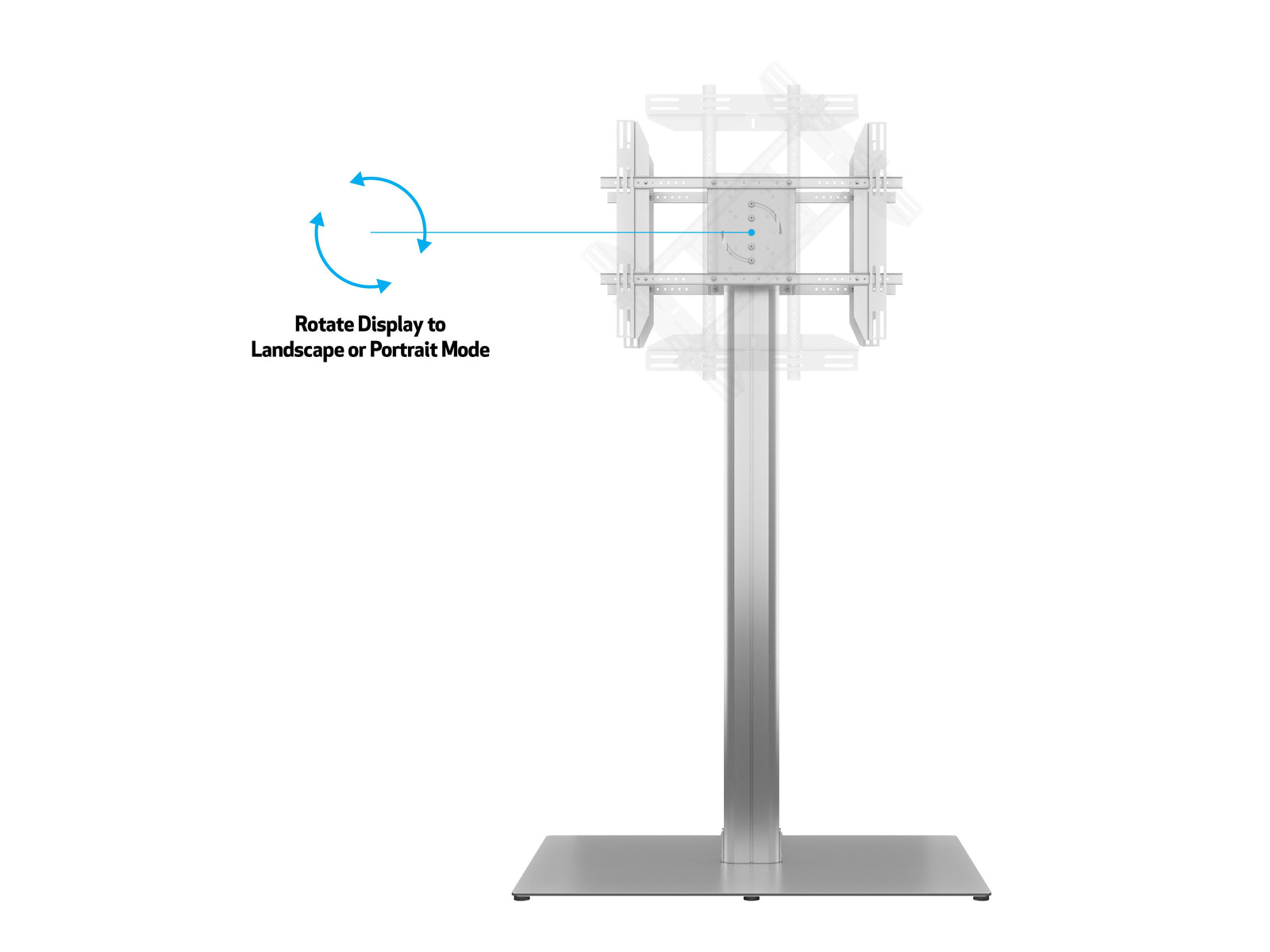 Multibrackets M 180 HD Back-to-Back Silver Floor Stand for 55"-80" Screens | 7350073737291 Floor Stand Multibrackets
