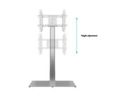 Multibrackets M 180 HD Back-to-Back Silver Floor Stand for 55"-80" Screens | 7350073737291 Floor Stand Multibrackets