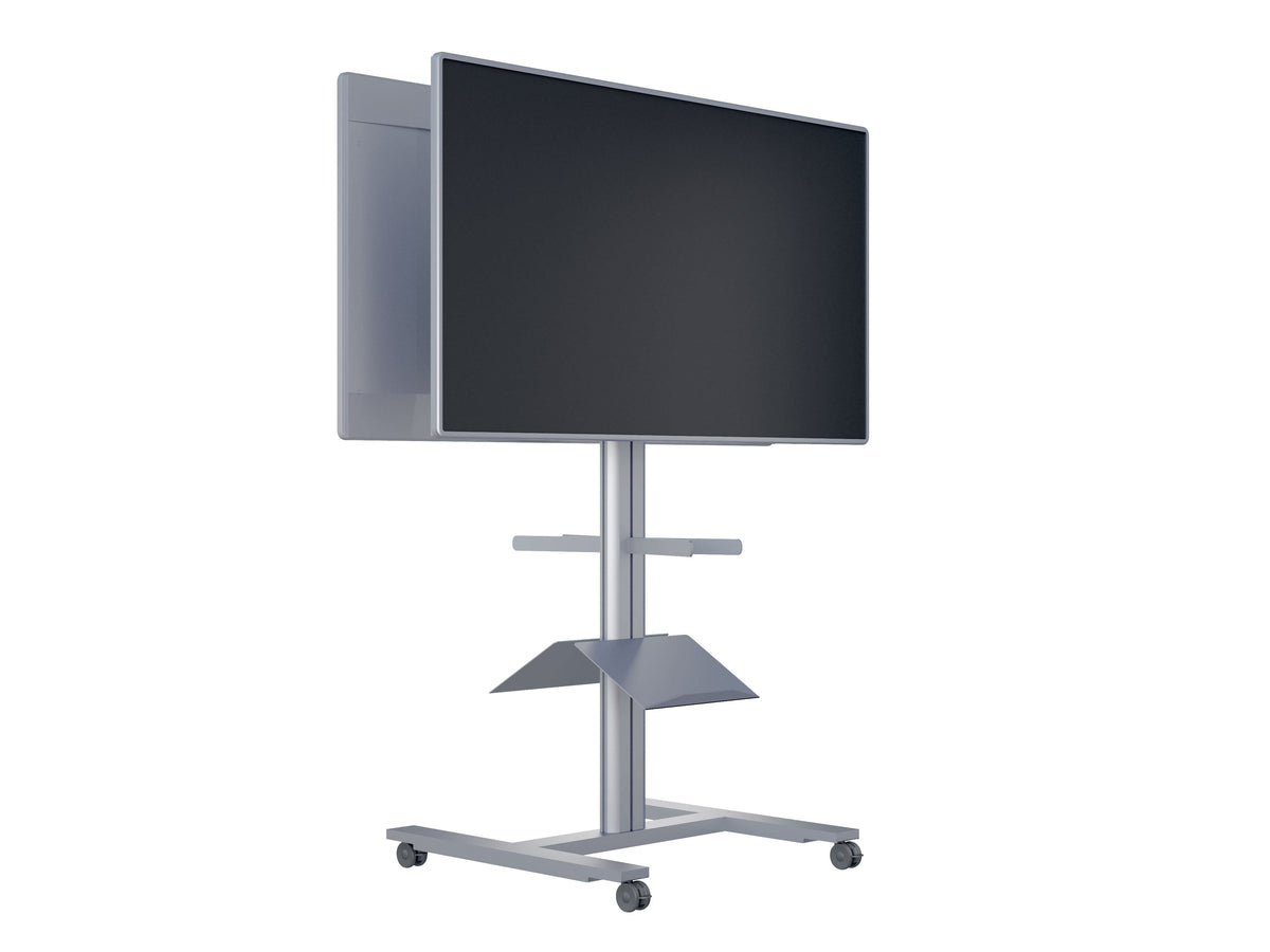 Multibrackets M 180 HD Back-to-Back Silver Mobile Floor Stand for 55"-80" Screens | 7350073735990 Floor Stand Multibrackets