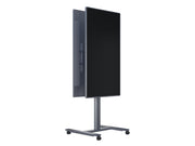 Multibrackets M 180 HD Back-to-Back Silver Mobile Floor Stand for 55"-80" Screens | 7350073735990 Floor Stand Multibrackets