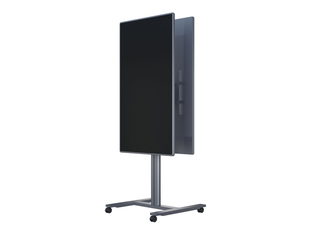 Multibrackets M 180 HD Back-to-Back Silver Mobile Floor Stand for 55"-80" Screens | 7350073735990 Floor Stand Multibrackets