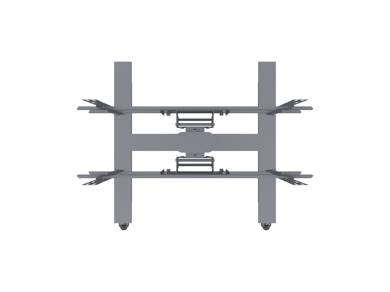 Multibrackets M 180 HD Back-to-Back Silver Mobile Floor Stand for 55"-80" Screens | 7350073735990 Floor Stand Multibrackets