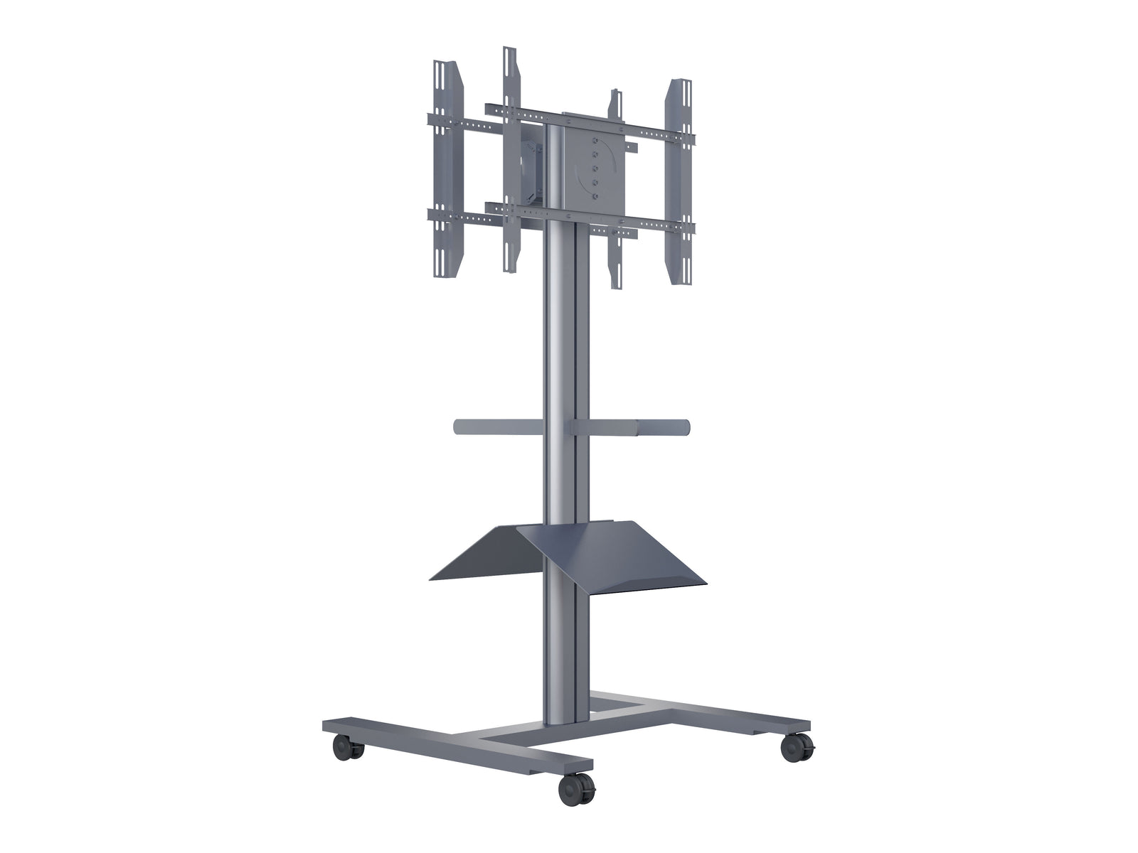 Multibrackets M 180 HD Back-to-Back Silver Mobile Floor Stand for 55"-80" Screens | 7350073735990 Floor Stand Multibrackets