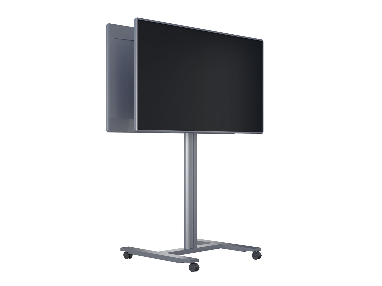 Multibrackets M 180 HD Back-to-Back Silver Mobile Floor Stand for 55"-80" Screens | 7350073735990 Floor Stand Multibrackets