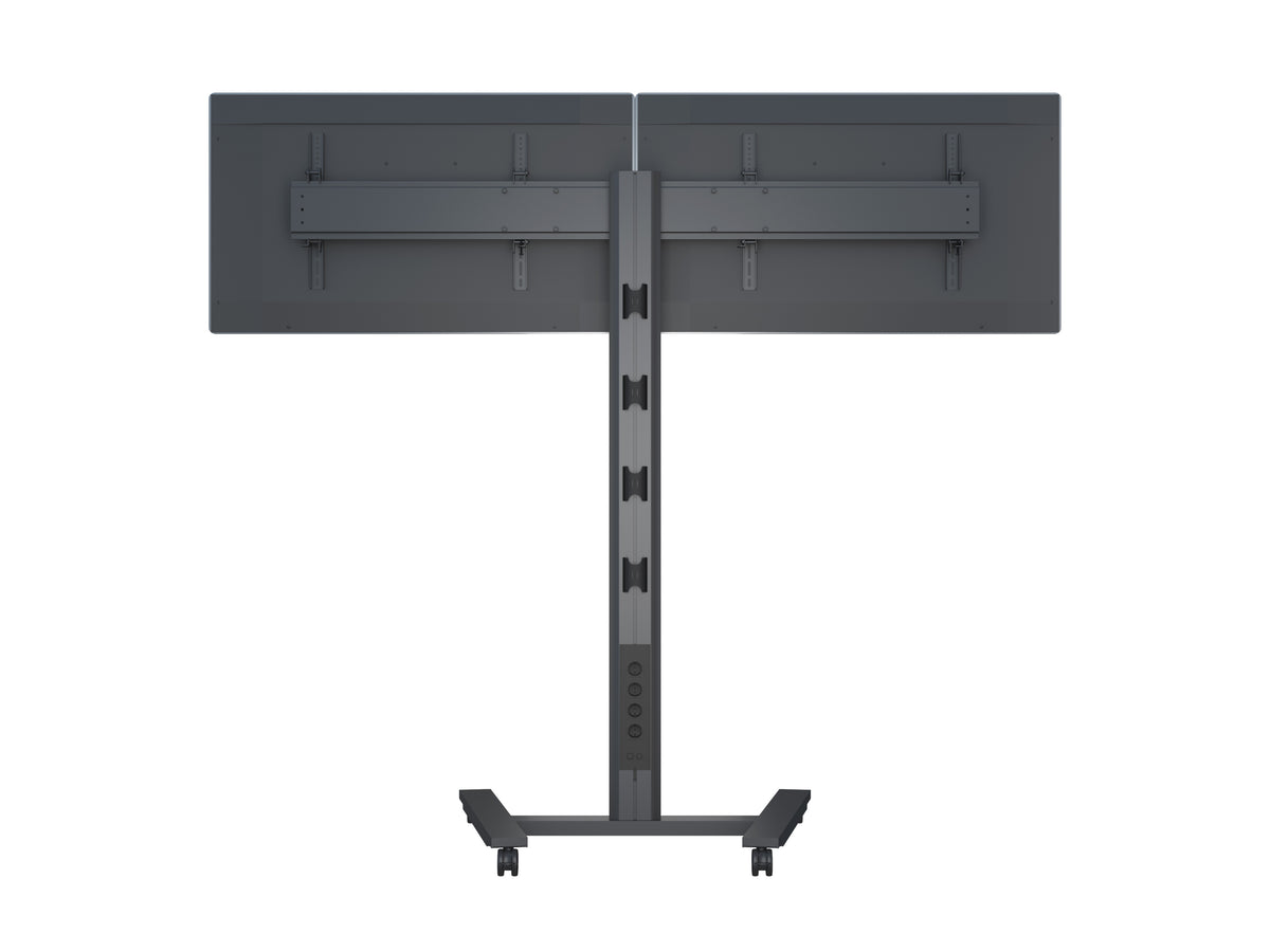 Multibrackets M 180 HD Dual Black Mobile Floor Stand for 40"-60" Screens | 7350073735358 Floor Stand Multibrackets