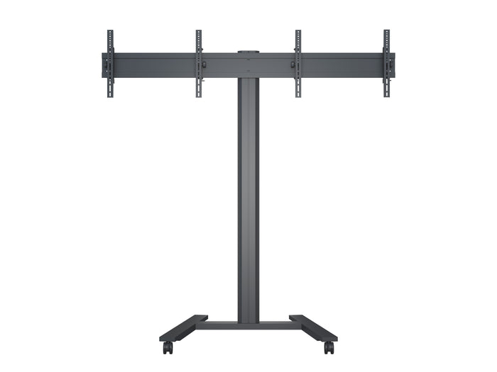 Multibrackets M 180 HD Dual Black Mobile Floor Stand for 40"-60" Screens | 7350073735358 Floor Stand Multibrackets