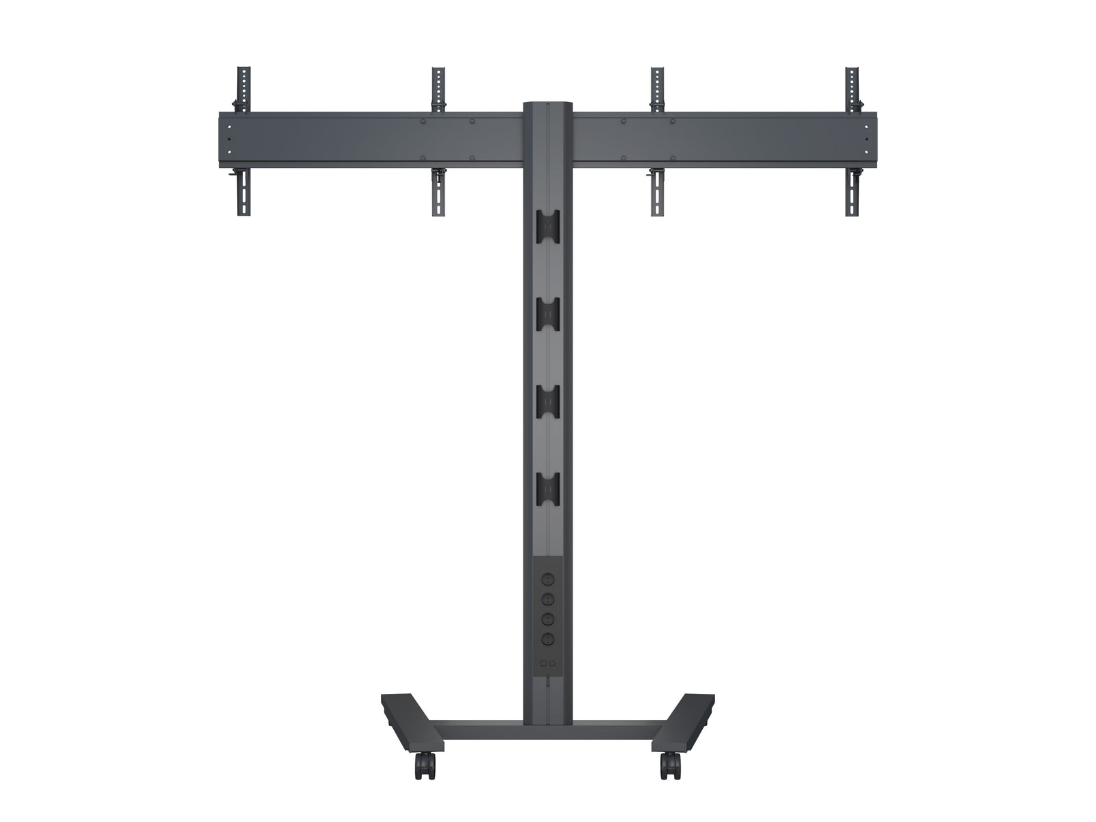 Multibrackets M 180 HD Dual Black Mobile Floor Stand for 40"-60" Screens | 7350073735358 Floor Stand Multibrackets