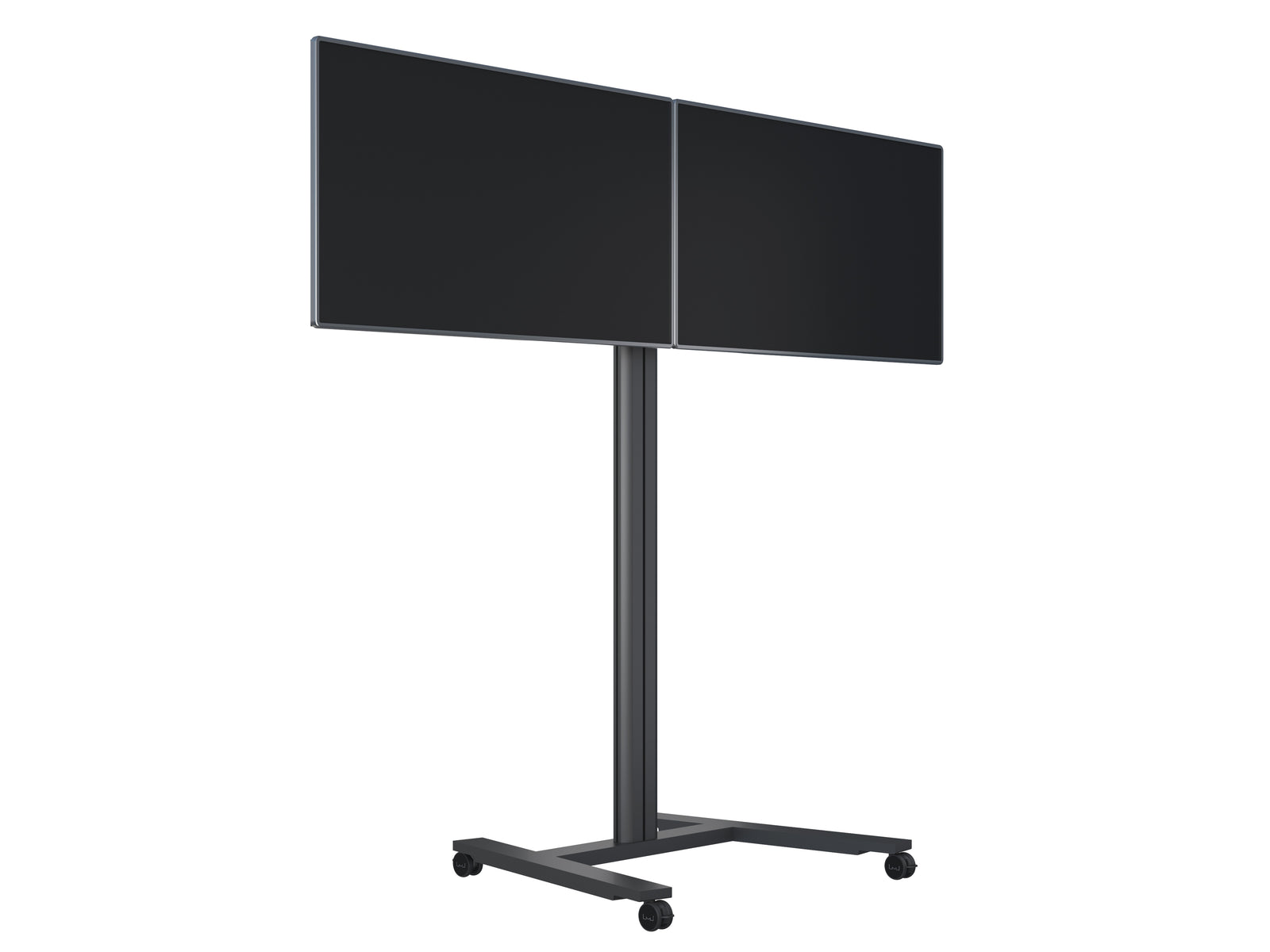 Multibrackets M 180 HD Dual Black Mobile Floor Stand for 40"-60" Screens | 7350073735358 Floor Stand Multibrackets