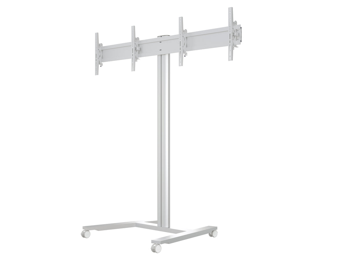 Multibrackets M 180 HD Dual Silver Mobile Floor Stand for 40"-60" Screen | 7350073735365 Floor Stand Multibrackets
