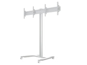 Multibrackets M 180 HD Dual Silver Mobile Floor Stand for 40"-60" Screen | 7350073735365 Floor Stand Multibrackets