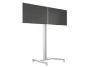 Multibrackets M 180 HD Dual Silver Mobile Floor Stand for 40"-60" Screen | 7350073735365 Floor Stand Multibrackets