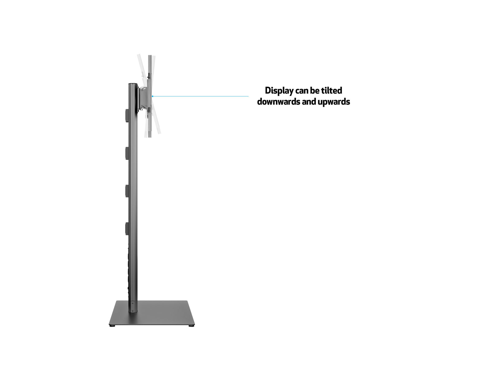 Multibrackets M 180 HD Single Black Floor Stand for 55"–80" Screens | 7350073737260
