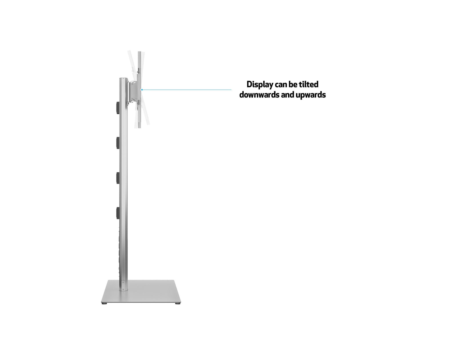 Multibrackets M 180 HD Single Silver Floor Stand for 55"–80" Screens | 7350073737277