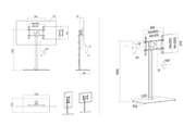 Multibrackets M 180 HD Single Silver Floor Stand for 55"–80" Screens | 7350073737277