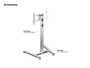 Multibrackets M 180 HD Single Silver Mobile Floor Stand for 55"-80" Screens | 7350073735327 Floor Stand Multibrackets
