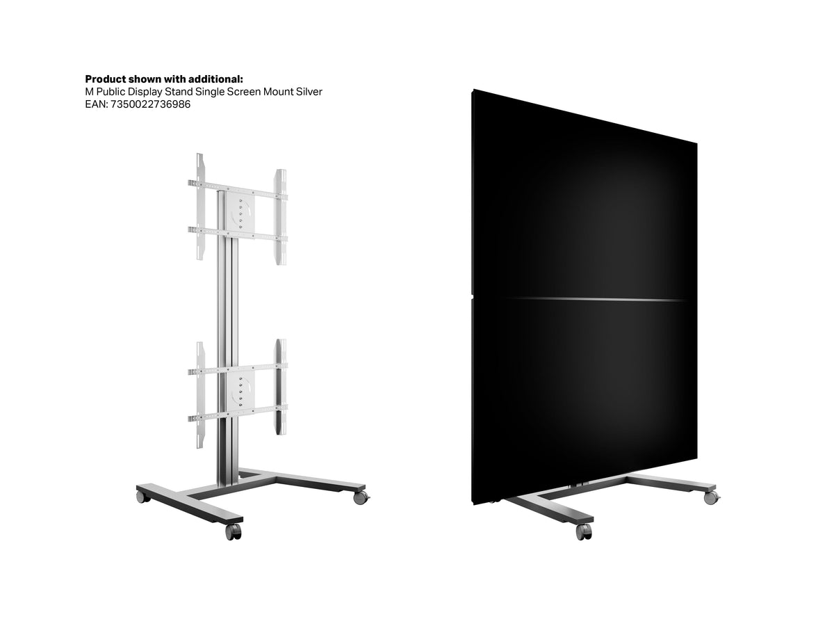 Multibrackets M 180 HD Single Silver Mobile Floor Stand for 55"-80" Screens | 7350073735327 Floor Stand Multibrackets