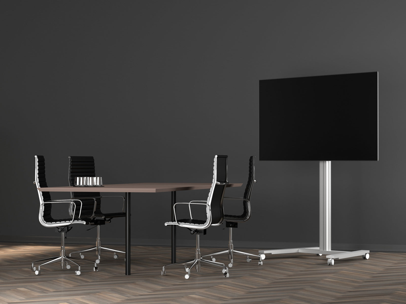 Multibrackets M 180 HD Single Silver Mobile Floor Stand for 55"-80" Screens | 7350073735327 Floor Stand Multibrackets