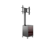 Multibrackets M 180 Single MediaBox4 Black Mobile Floor Stand for 40"-75" Screens | 7350022737761 Floor Stand Multibrackets