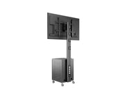 Multibrackets M 180 Single MediaBox4 Black Mobile Floor Stand for 40"-75" Screens | 7350022737761 Floor Stand Multibrackets