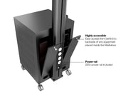 Multibrackets M 180 Single MediaBox4 Black Mobile Floor Stand for 40"-75" Screens | 7350022737761 Floor Stand Multibrackets