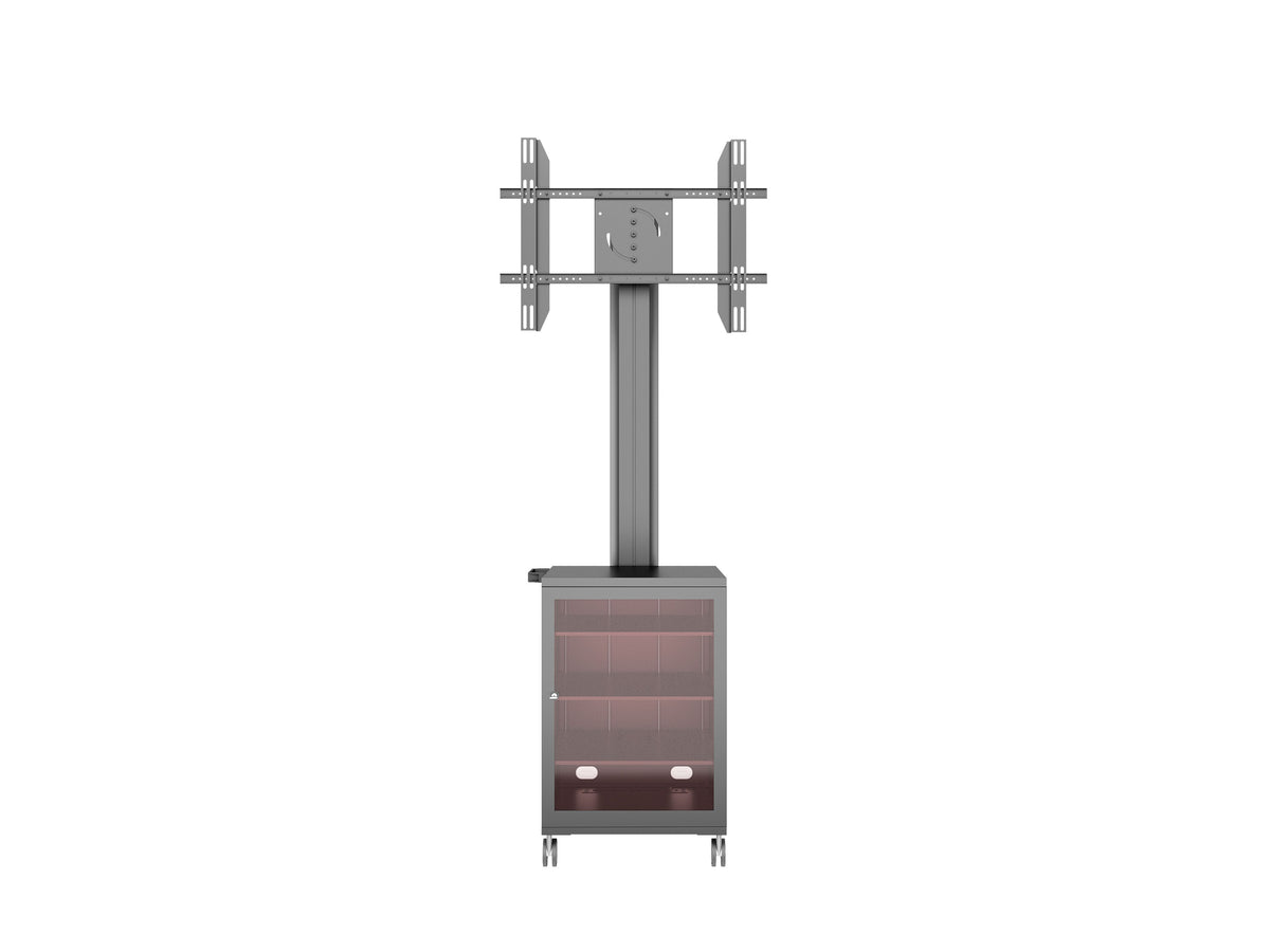 Multibrackets M 180 Single MediaBox4 Black Mobile Floor Stand for 40"-75" Screens | 7350022737761 Floor Stand Multibrackets