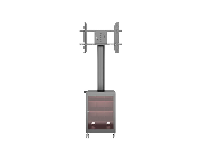 Multibrackets M 180 Single MediaBox4 Black Mobile Floor Stand for 40"-75" Screens | 7350022737761 Floor Stand Multibrackets
