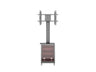 Multibrackets M 180 Single MediaBox4 Black Mobile Floor Stand for 40"-75" Screens | 7350022737761