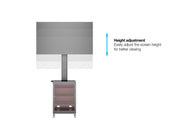 Multibrackets M 180 Single MediaBox4 Black Mobile Floor Stand for 40"-75" Screens | 7350022737761 Floor Stand Multibrackets