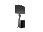 Multibrackets M 180 Single MediaBox4 Black Mobile Floor Stand for 40"-75" Screens | 7350022737761 Floor Stand Multibrackets