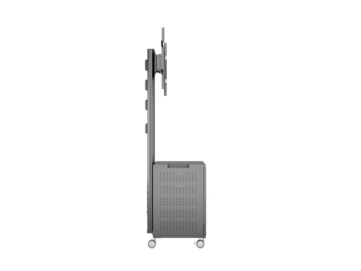 Multibrackets M 180 Single MediaBox4 Black Mobile Floor Stand for 40"-75" Screens | 7350022737761 Floor Stand Multibrackets