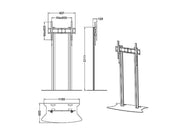 Multibrackets M 210 Dual Pillar Black Heavy-Duty Floor Stand for 70"-110" Screens | 7350073732586