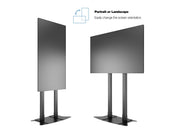 Multibrackets M 210 Dual Pillar Black Heavy-Duty Floor Stand for 70"-110" Screens | 7350073732586 Floor Stand Multibrackets