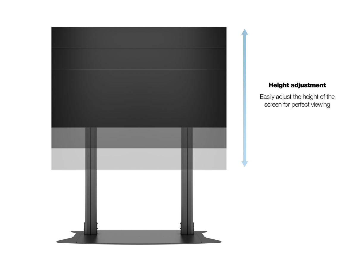 Multibrackets M 210 Dual Pillar Black Heavy-Duty Floor Stand for 70"-110" Screens | 7350073733422 Floor Stand Multibrackets