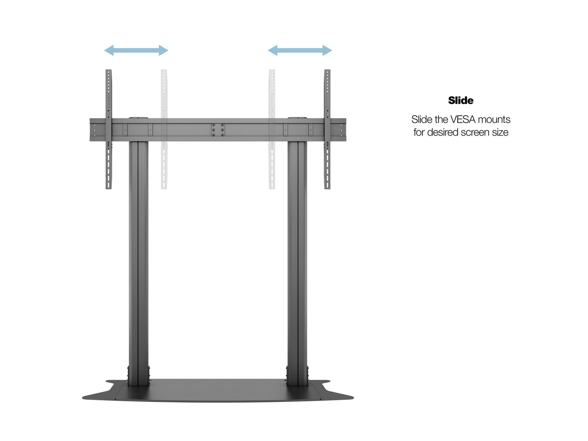 Multibrackets M 210 Dual Pillar Black Heavy-Duty Floor Stand for 70"-110" Screens | 7350073733422 Floor Stand Multibrackets