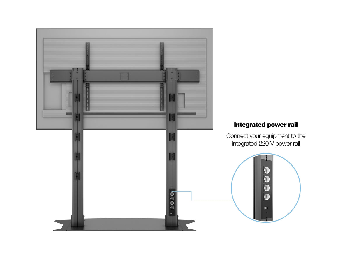 Multibrackets M 210 Dual Pillar Black Heavy-Duty Floor Stand for 70"-110" Screens | 7350073733422 Floor Stand Multibrackets