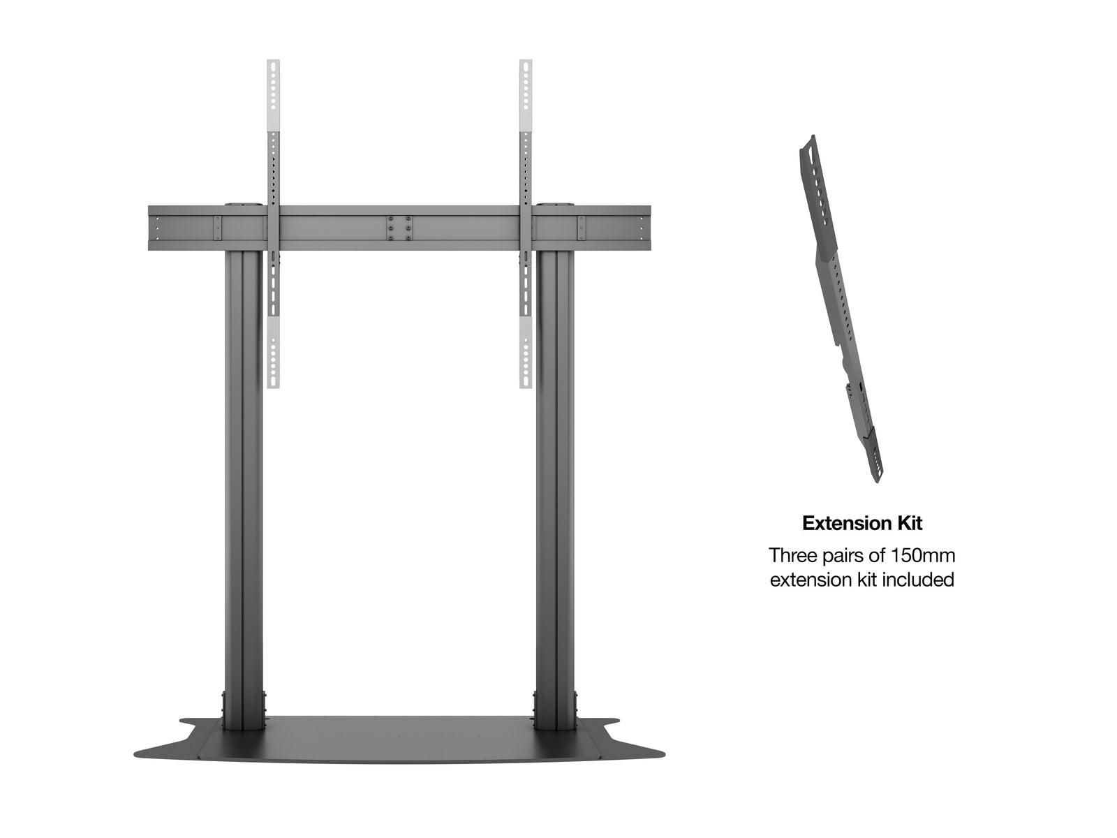 Multibrackets M 210 Dual Pillar Black Heavy-Duty Floor Stand for 70"-110" Screens | 7350073733422 Floor Stand Multibrackets