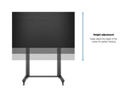 Multibrackets M 210 Dual Pillar Black Heavy-Duty Mobile Floor Stand for 70"-110" Screens | 7350073733439 Floor Stand Multibrackets