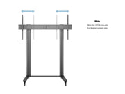 Multibrackets M 210 Dual Pillar Black Heavy-Duty Mobile Floor Stand for 70"-110" Screens | 7350073733439 Floor Stand Multibrackets