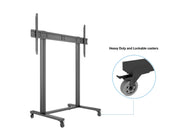 Multibrackets M 210 Dual Pillar Black Heavy-Duty Mobile Floor Stand for 70"-110" Screens | 7350073733439 Floor Stand Multibrackets