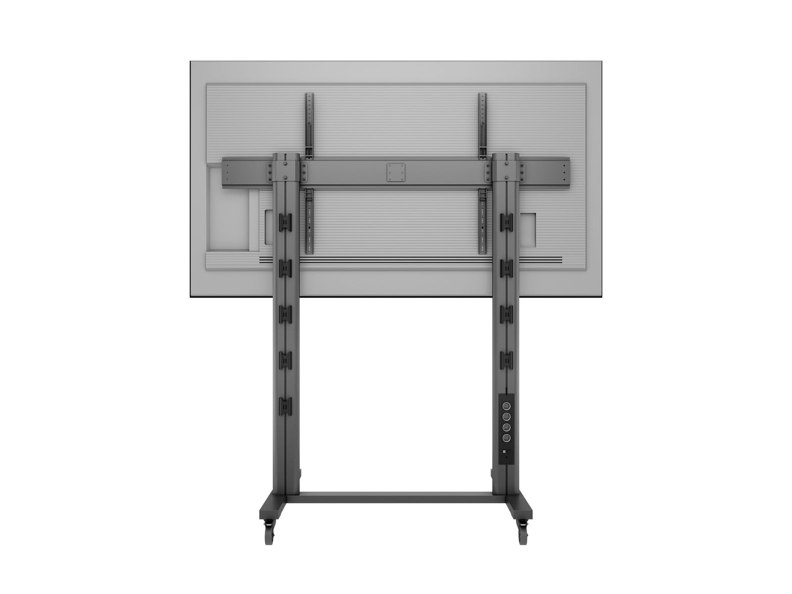 Multibrackets M 210 Dual Pillar Black Heavy-Duty Mobile Floor Stand for 70"-110" Screens | 7350073733439 Floor Stand Multibrackets