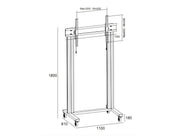 Multibrackets M 210 Dual Pillar Black Mobile Floor Stand for 70"-115" Screens | 7350073732753 Floor Stand Multibrackets