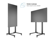 Multibrackets M 210 Dual Pillar Black Mobile Floor Stand for 70"-115" Screens | 7350073732753