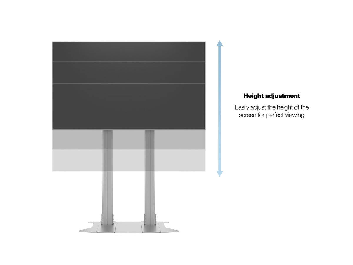 Multibrackets M 210 Dual Pillar Silver Heavy-Duty Floor Stand for 70"-110" Screens | 7350073732562 Floor Stand Multibrackets