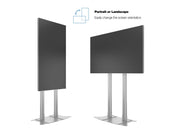 Multibrackets M 210 Dual Pillar Silver Heavy-Duty Floor Stand for 70"-110" Screens | 7350073732562 Floor Stand Multibrackets