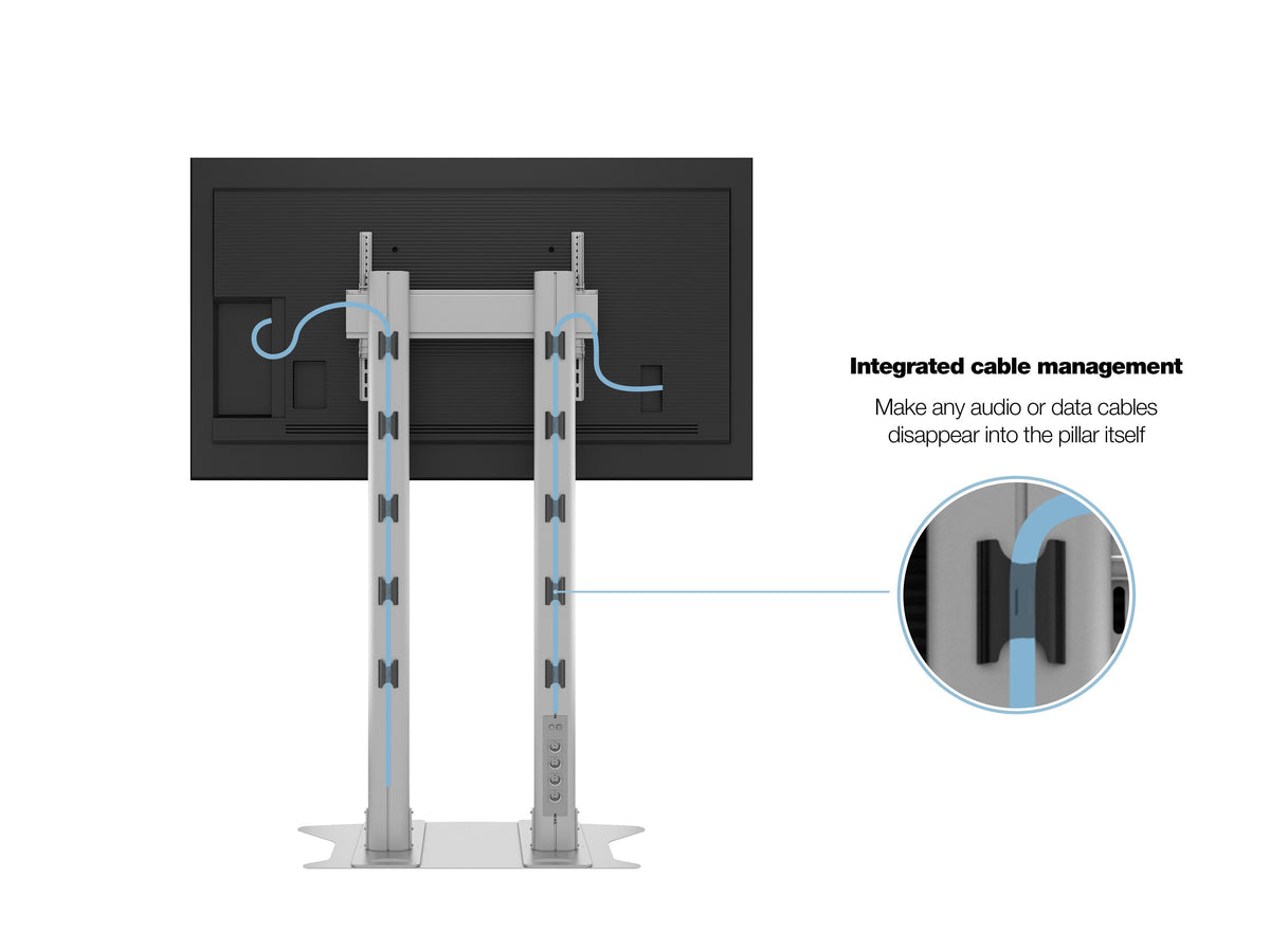 Multibrackets M 210 Dual Pillar Silver Heavy-Duty Floor Stand for 70"-110" Screens | 7350073732562 Floor Stand Multibrackets