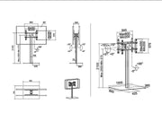 Multibrackets M 210 HD B2B Black Floor Stand for 55"-80" Screens | 7350073738311 Floor Stand Multibrackets