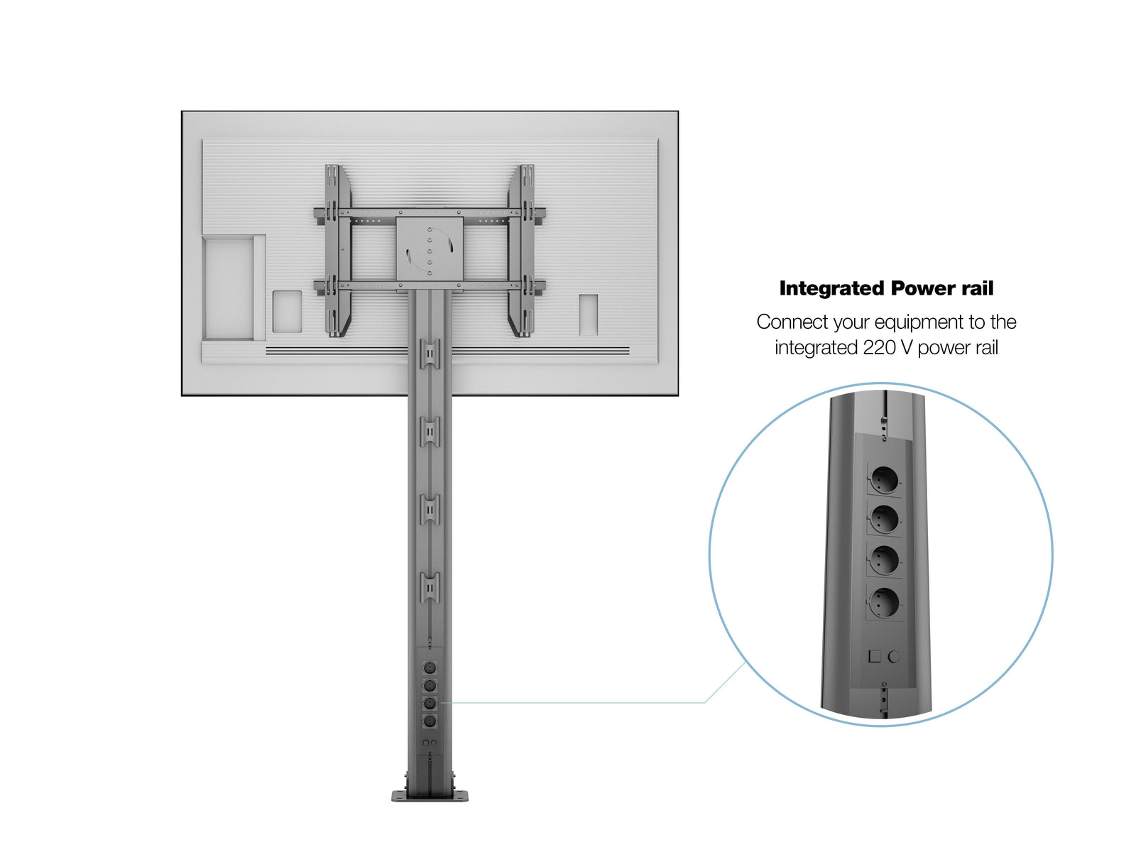 Multibrackets M 210 HD B2B Black Floor Stand for 55"-80" Screens | 7350073738311 Floor Stand Multibrackets