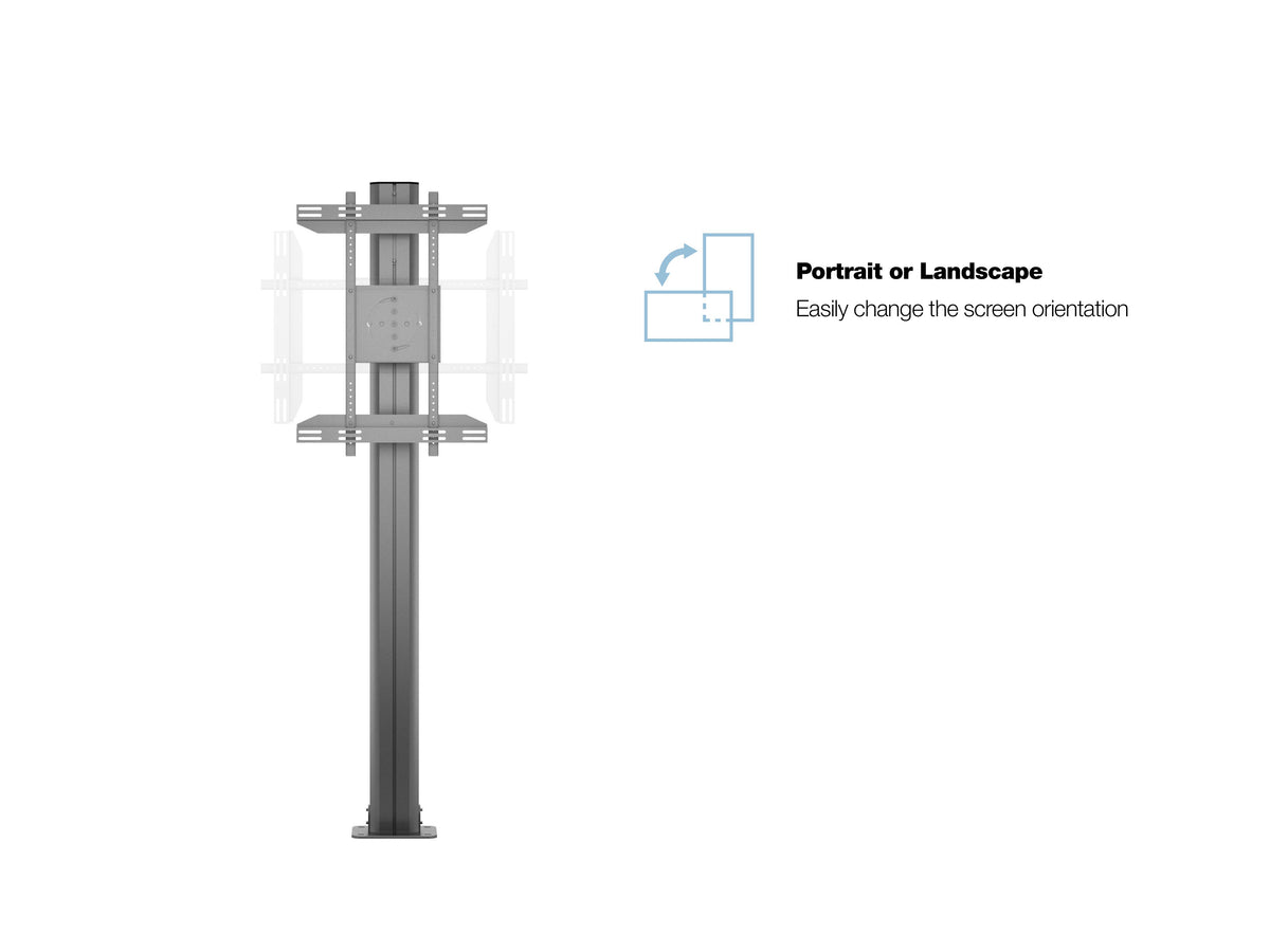 Multibrackets M 210 HD Single Black Floor Mount Stand for 55"-80" Screens | 7350105212239 Floor Stand Multibrackets